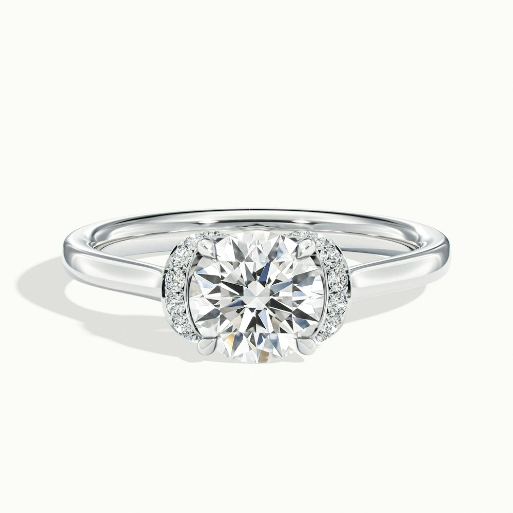 Moissanite 1.50CT Diamond Round Unique Wedding Ring