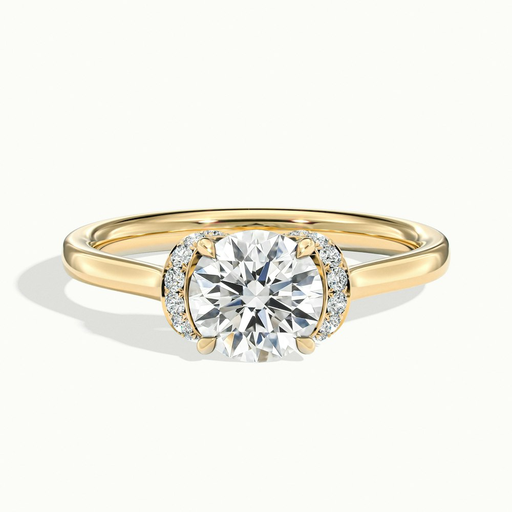 Moissanite 1.50CT Diamond Round Unique Wedding Ring