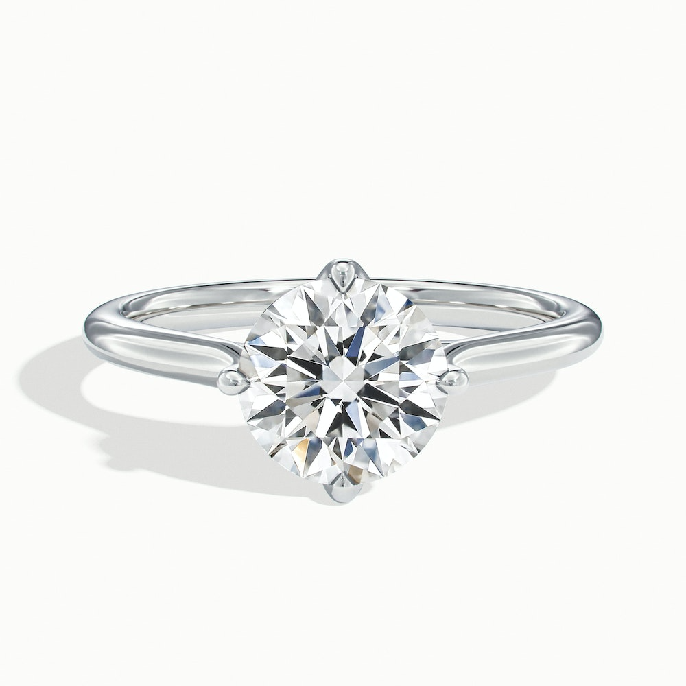 Moissanite 1.40 CT Round Cut Diamond Avant Garde Wedding Ring