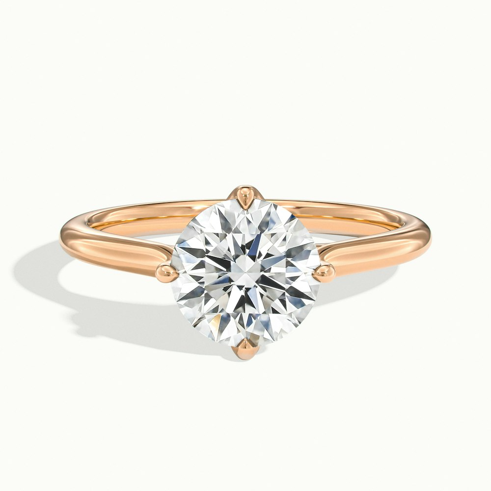 Moissanite 1.40 CT Round Cut Diamond Avant Garde Wedding Ring