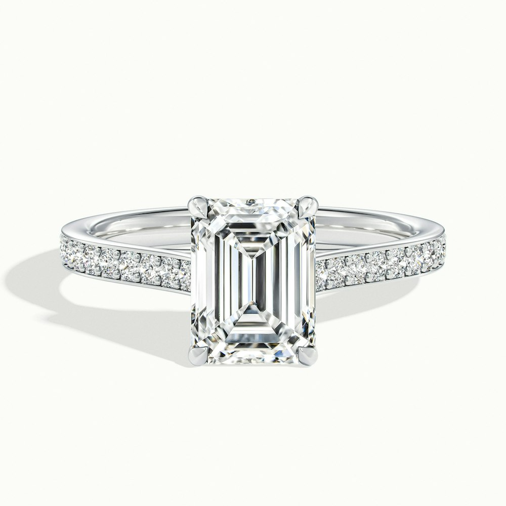 Moissanite 1.50 CT Emerald  Cut Diamond Engagement Ring