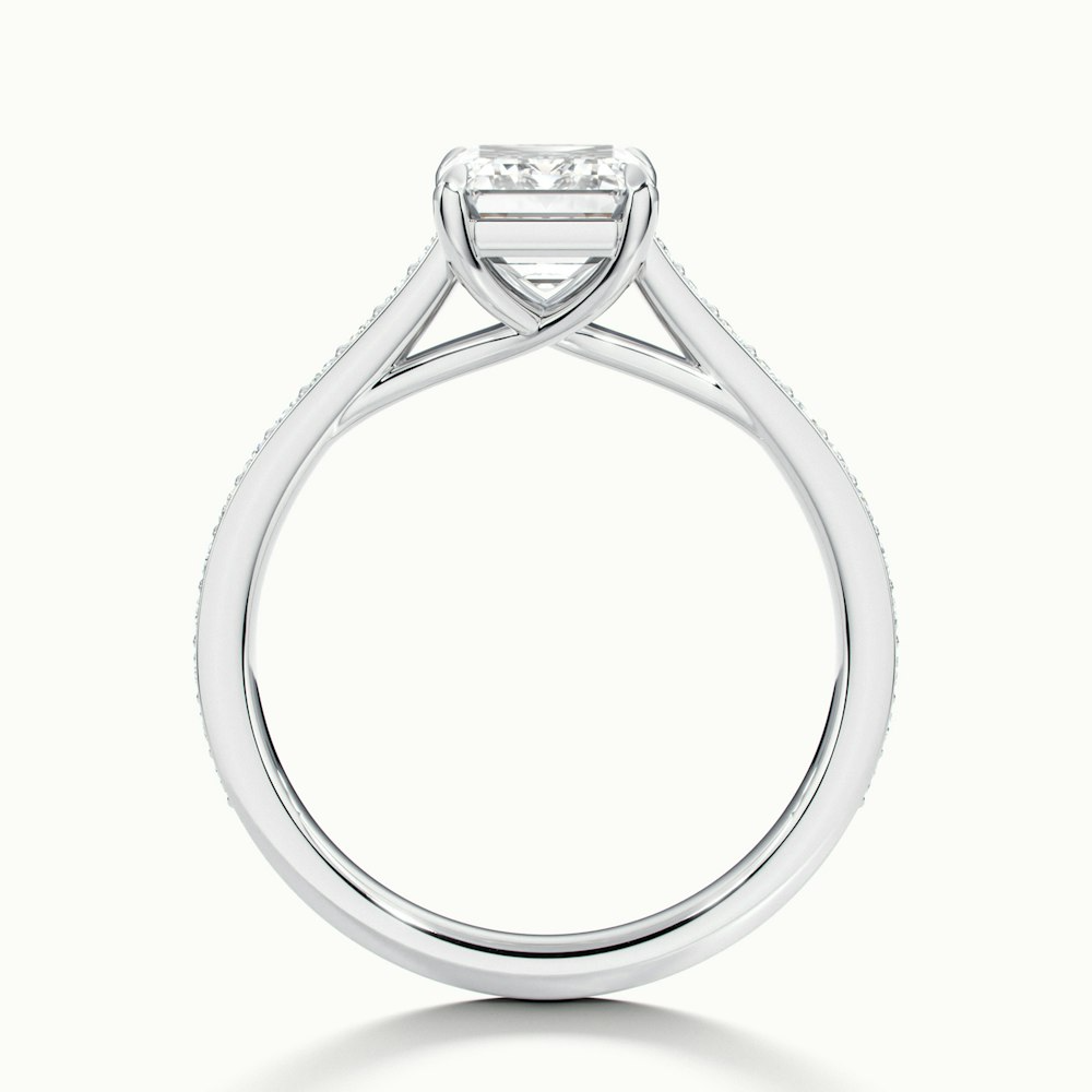 Moissanite 1.50 CT Emerald  Cut Diamond Engagement Ring