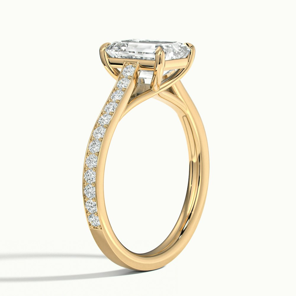 Moissanite 1.50 CT Emerald  Cut Diamond Engagement Ring