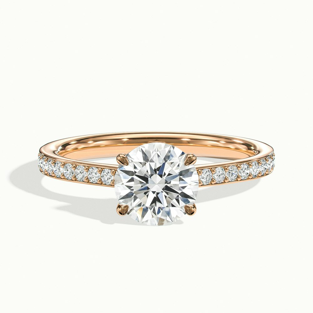 Moissanite 1.40 CT Round Cut Diamond Art Deco Engagement Ring