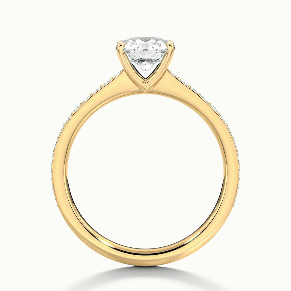 Moissanite 1.40 CT Round Cut Diamond Art Deco Engagement Ring