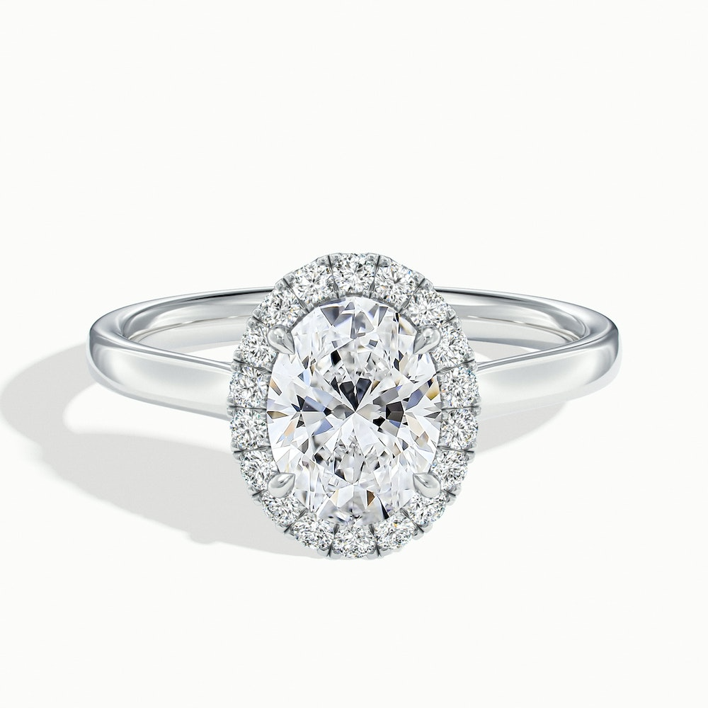 Moissanite 2.00 CT Oval Diamond Art Nouveau Wedding Ring