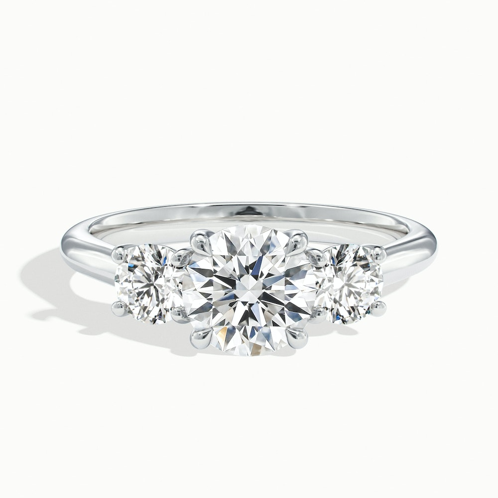 Moissanite 1.90 CT Round Cut Diamond Art  Anniversary Ring