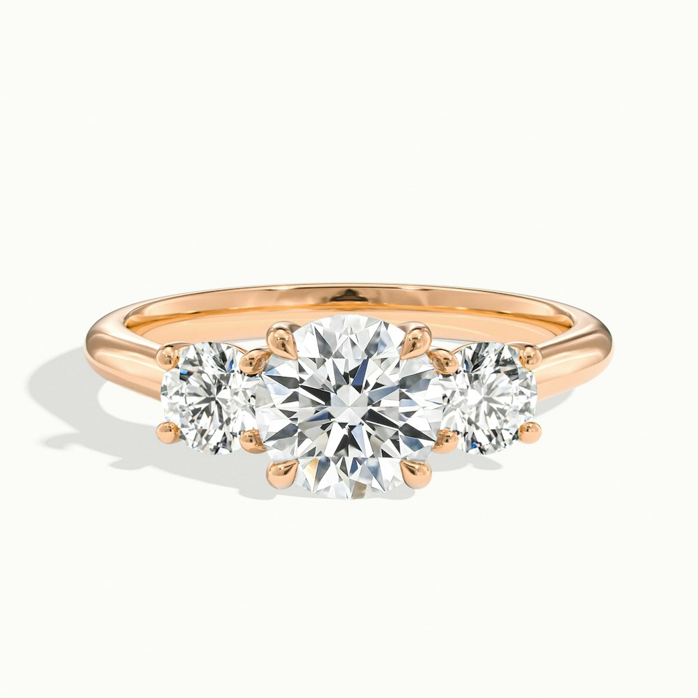 Moissanite 1.90 CT Round Cut Diamond Art  Anniversary Ring