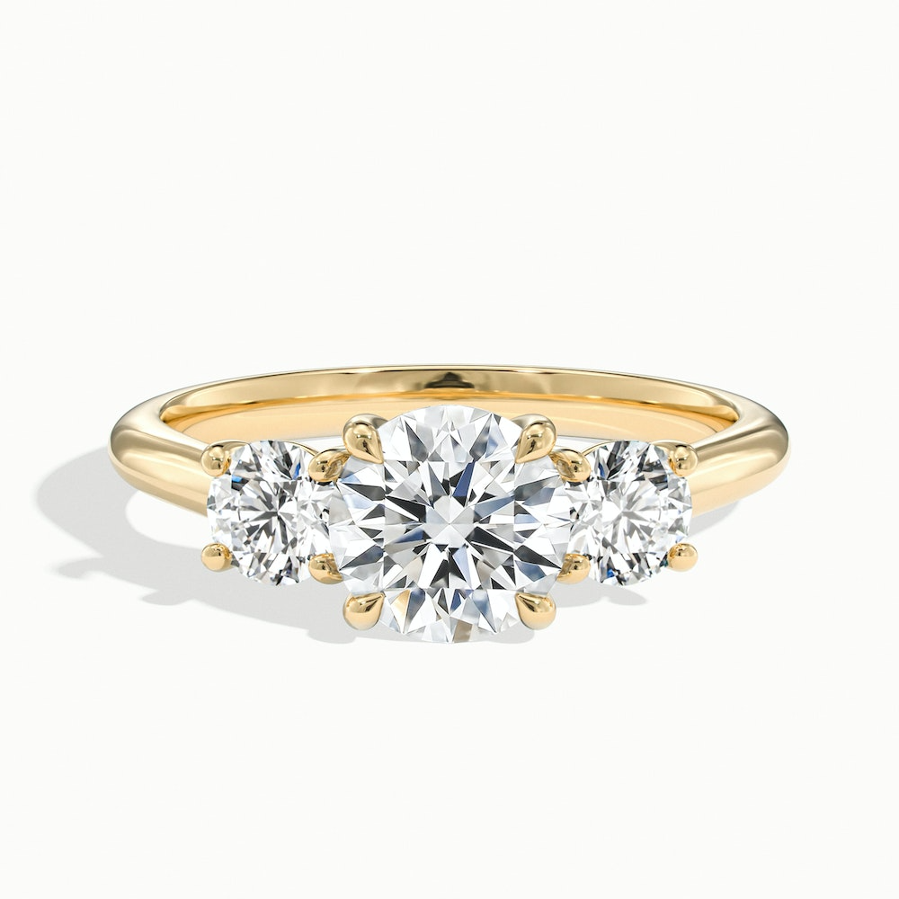 Moissanite 1.90 CT Round Cut Diamond Art  Anniversary Ring