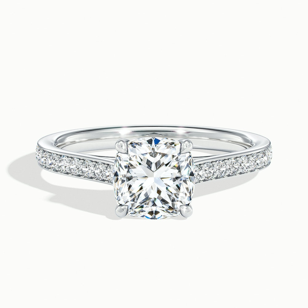 Moissanite 1.60 CT Cushion Cut Diamond  Anniversary Ring.