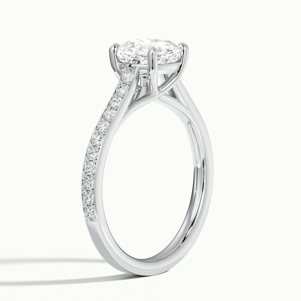 Moissanite 1.60 CT Cushion Cut Diamond  Anniversary Ring.