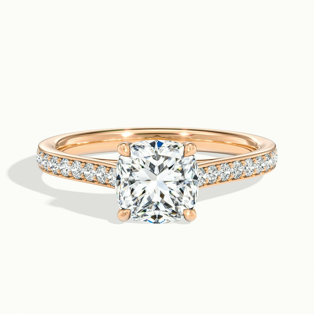 Moissanite 1.60 CT Cushion Cut Diamond  Anniversary Ring.