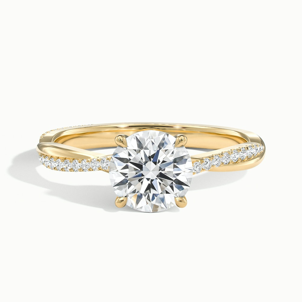 Moissanite 1.50 CT Round Cut Diamond Edwardian Engagement Ring