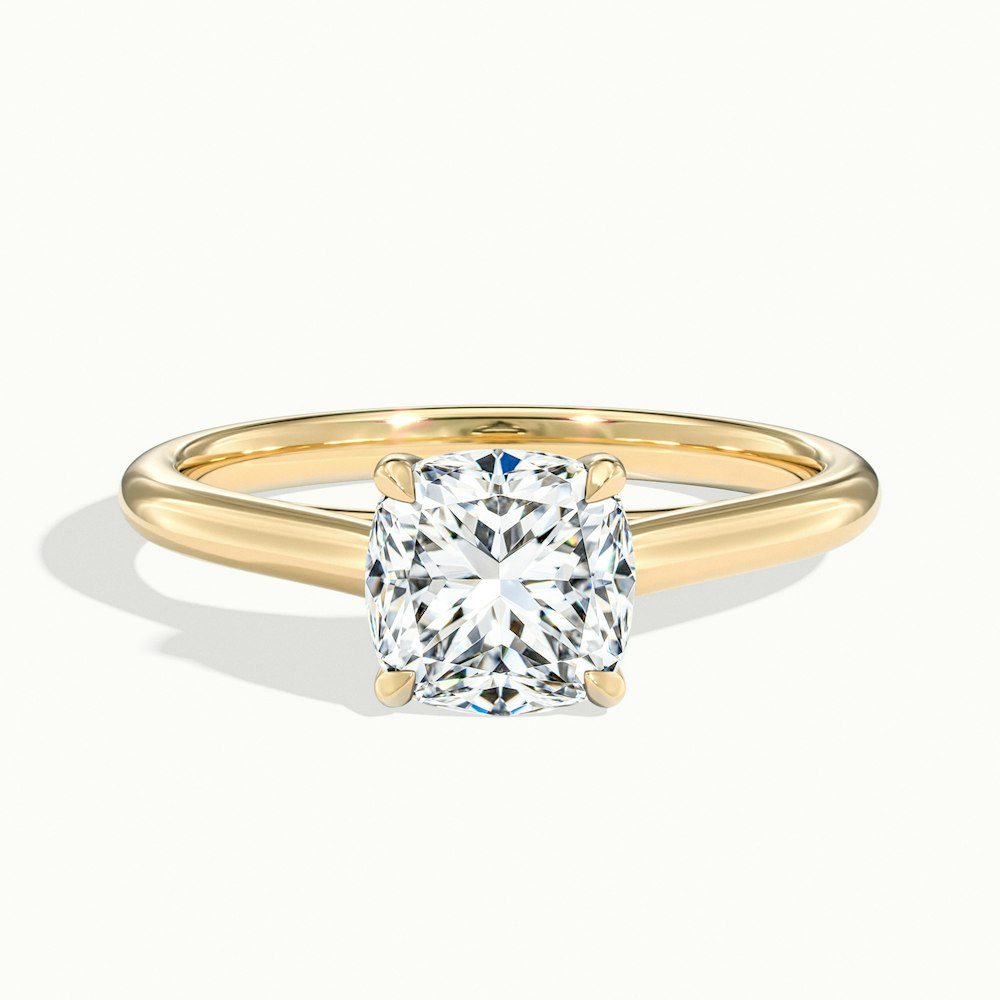 Moissanite 1.50 CT Cushion  Cut Diamond Edwardian Engagement Ring