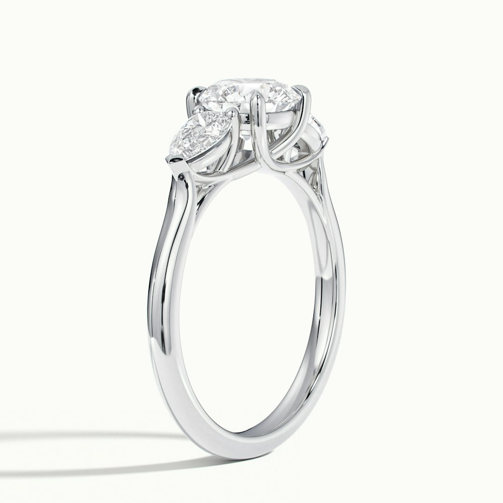 Moissanite 2.00 CT Round Cut Diamond Art Deco Anniversary Ring