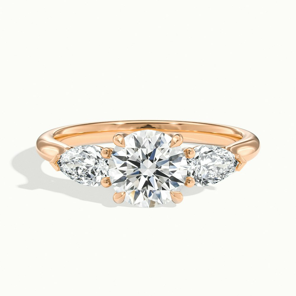 Moissanite 2.00 CT Round Cut Diamond Art Deco Anniversary Ring