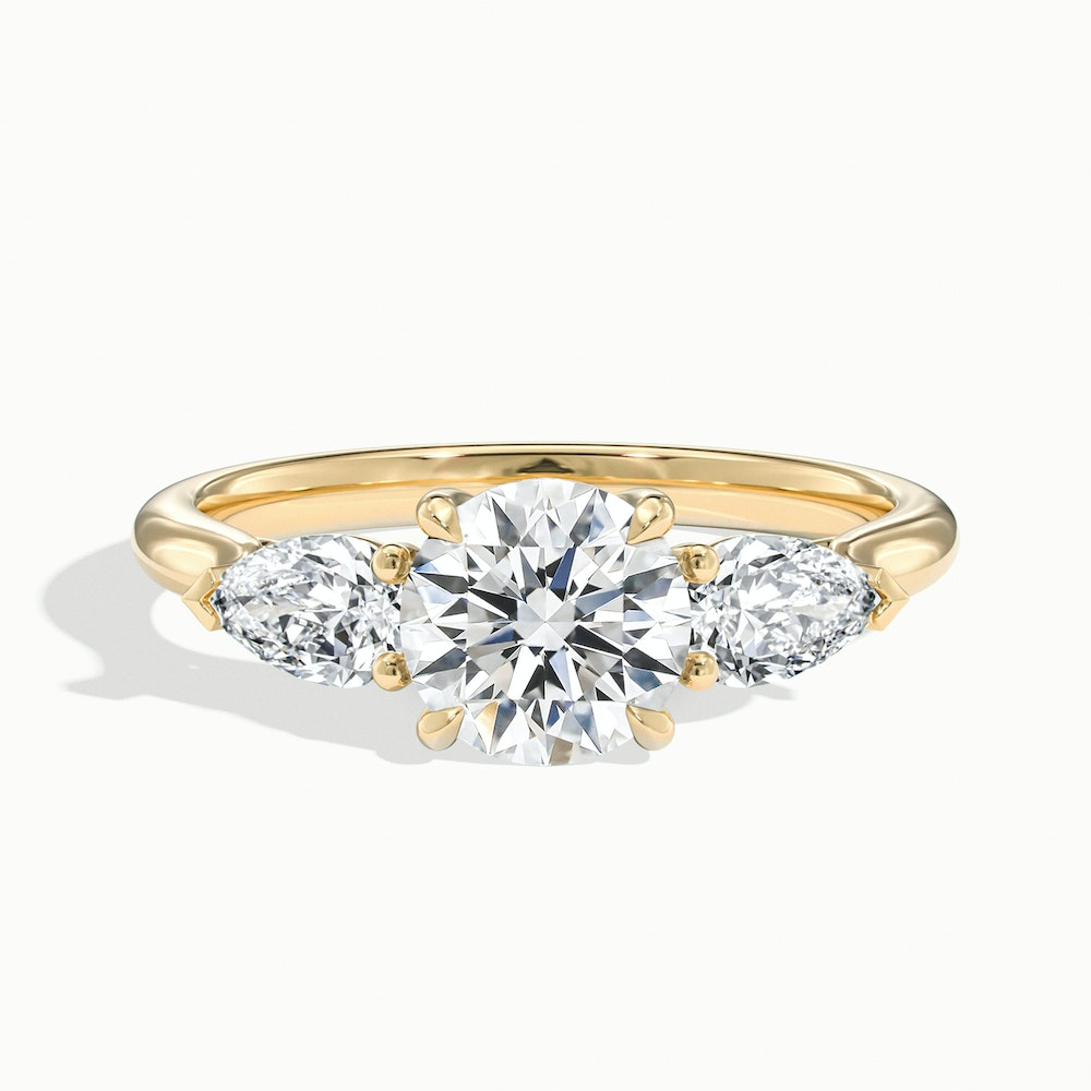 Moissanite 2.00 CT Round Cut Diamond Art Deco Anniversary Ring