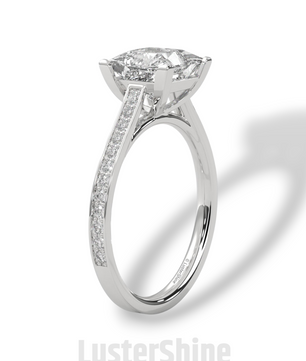 Princess Cut Diamond Engagement Ring – 2 Carat Solitaire Ring – Yellow Gold Wedding Ring – 4 Prong Setting – Handmade Fine Ring Gift for her