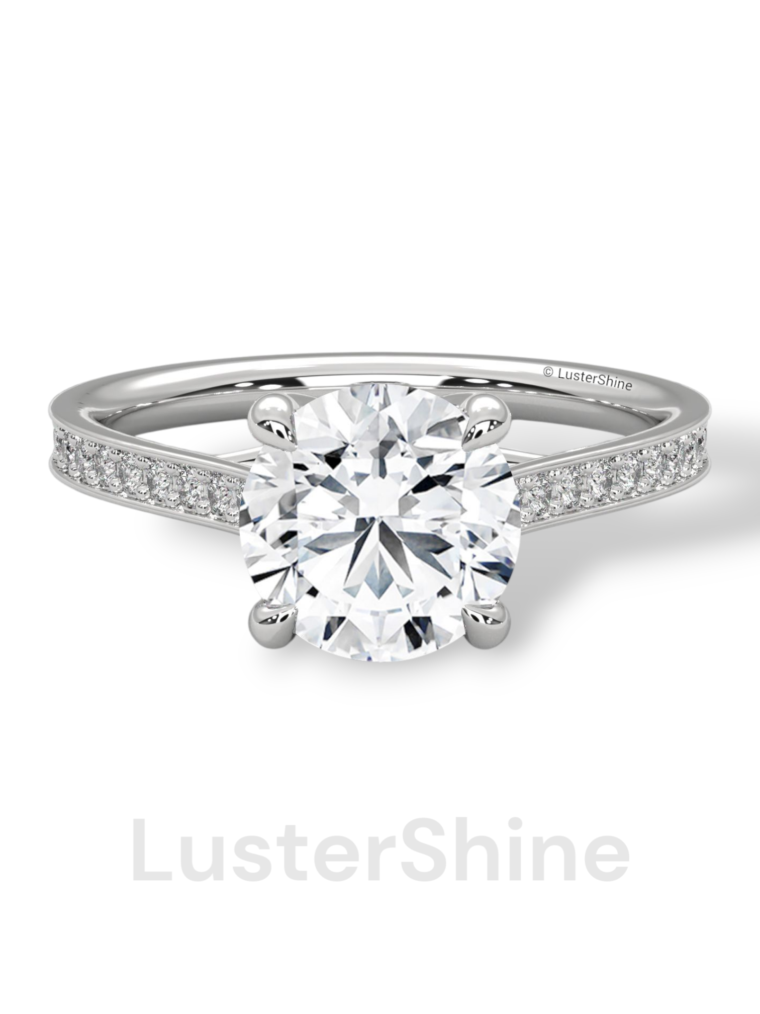 Round Cut Diamond Engagement Ring – 2CT Solitaire Ring – Six Prong Gold Ring – 14K Yellow Gold – Classic Bridal Ring – Dainty Promise Ring