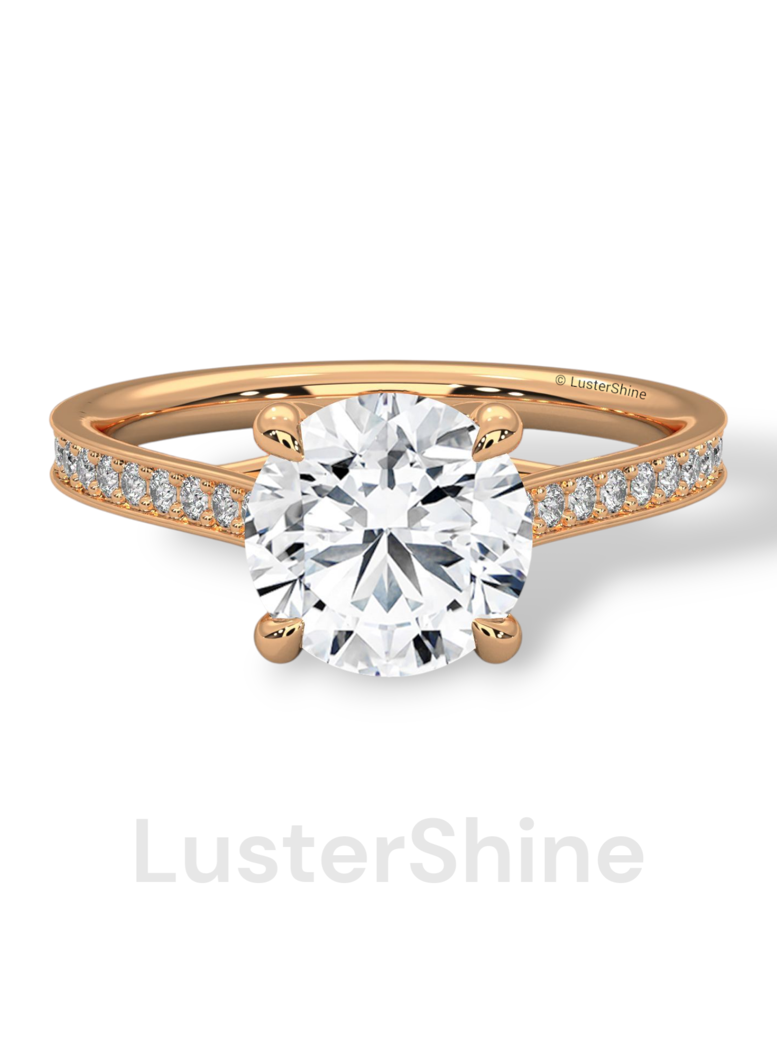Round Cut Diamond Engagement Ring – 2CT Solitaire Ring – Six Prong Gold Ring – 14K Yellow Gold – Classic Bridal Ring – Dainty Promise Ring