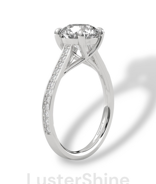 Round Cut Diamond Engagement Ring – 2CT Solitaire Ring – Six Prong Gold Ring – 14K Yellow Gold – Classic Bridal Ring – Dainty Promise Ring