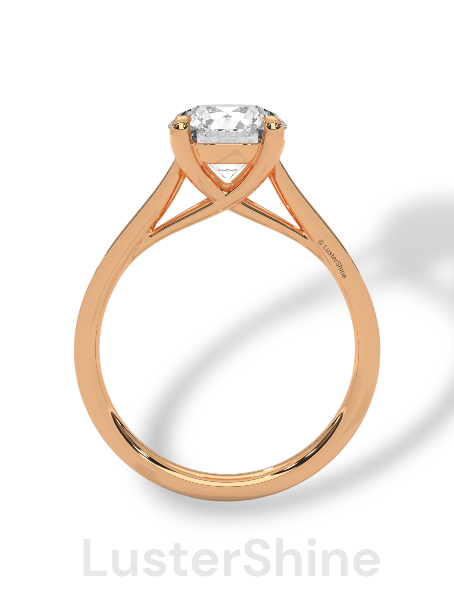 Round Cut Diamond Engagement Ring – 2CT Solitaire Ring – Six Prong Gold Ring – 14K Yellow Gold – Classic Bridal Ring – Dainty Promise Ring