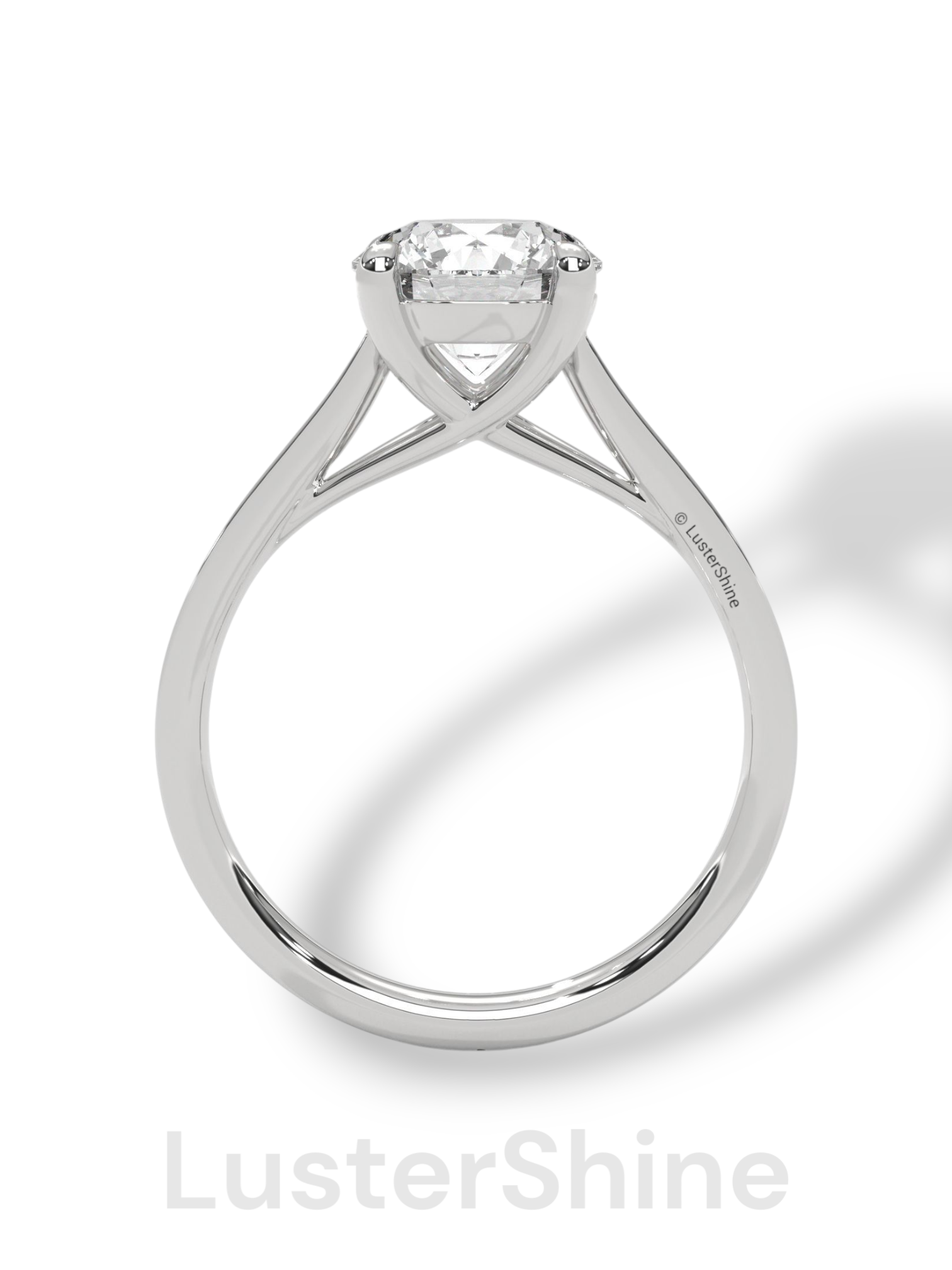 Round Cut Diamond Engagement Ring – 2CT Solitaire Ring – Six Prong Gold Ring – 14K Yellow Gold – Classic Bridal Ring – Dainty Promise Ring