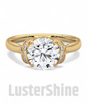 Handcrafted Round Solitaire Ring – Custom Engagement Ring – Timeless Gold Engagement Band – Rose Gold or Platinum Custom Size Ring Gift her