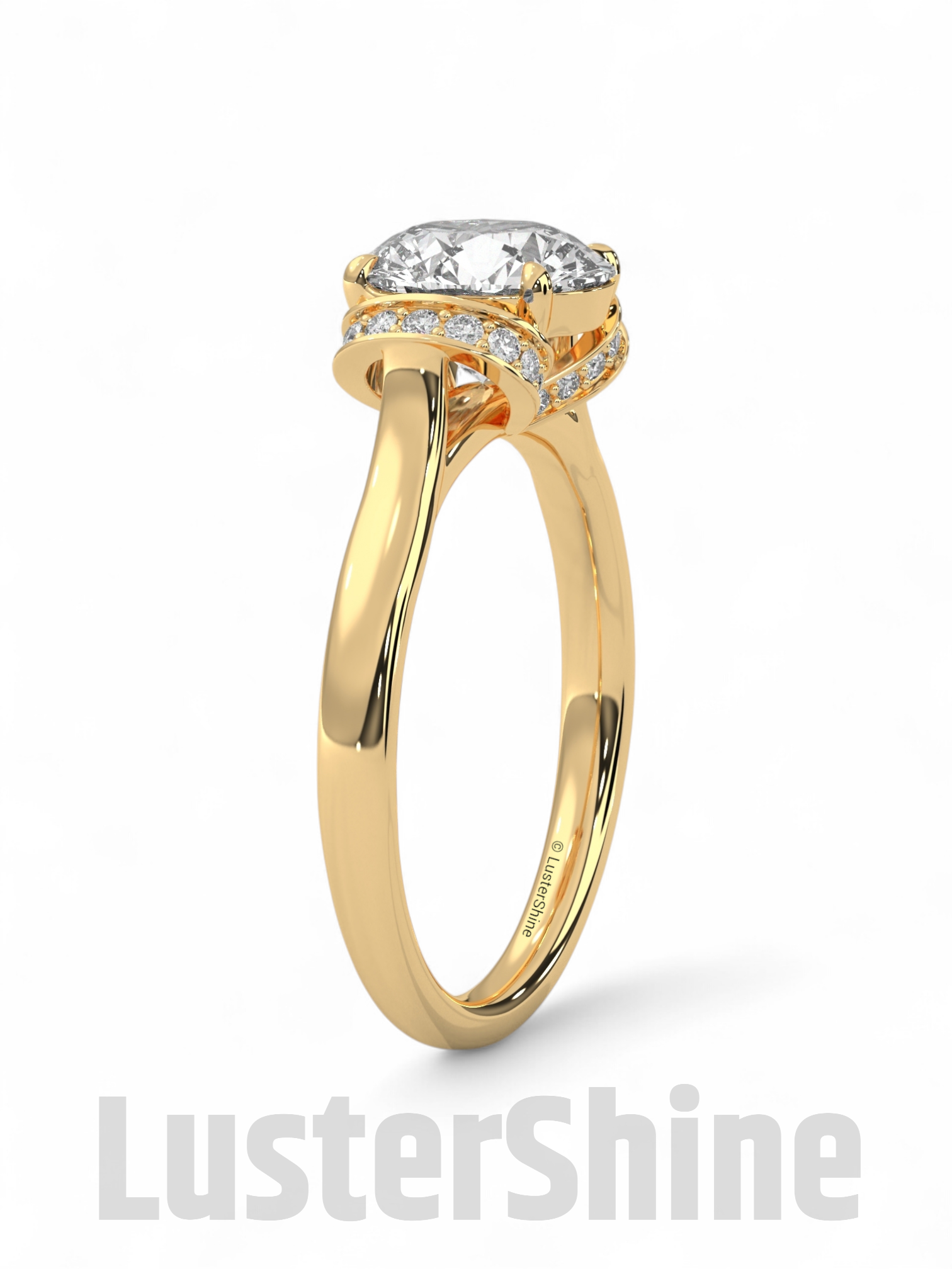 Handcrafted Round Solitaire Ring – Custom Engagement Ring – Timeless Gold Engagement Band – Rose Gold or Platinum Custom Size Ring Gift her