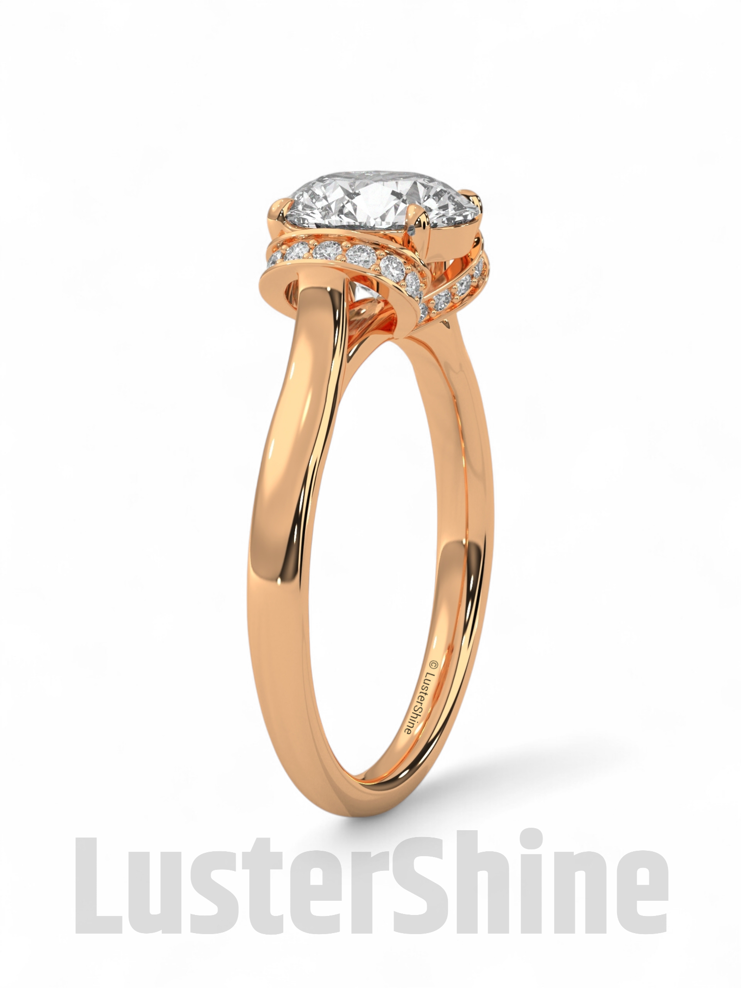 Handcrafted Round Solitaire Ring – Custom Engagement Ring – Timeless Gold Engagement Band – Rose Gold or Platinum Custom Size Ring Gift her