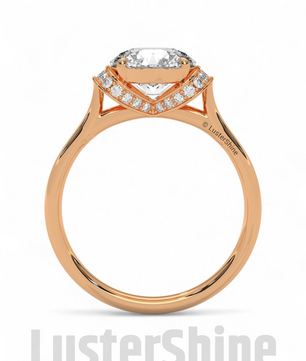 Handcrafted Round Solitaire Ring – Custom Engagement Ring – Timeless Gold Engagement Band – Rose Gold or Platinum Custom Size Ring Gift her