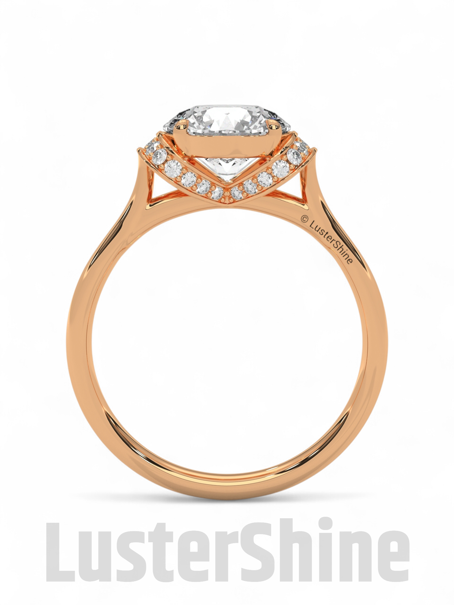 Handcrafted Round Solitaire Ring – Custom Engagement Ring – Timeless Gold Engagement Band – Rose Gold or Platinum Custom Size Ring Gift her