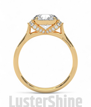 Handcrafted Round Solitaire Ring – Custom Engagement Ring – Timeless Gold Engagement Band – Rose Gold or Platinum Custom Size Ring Gift her