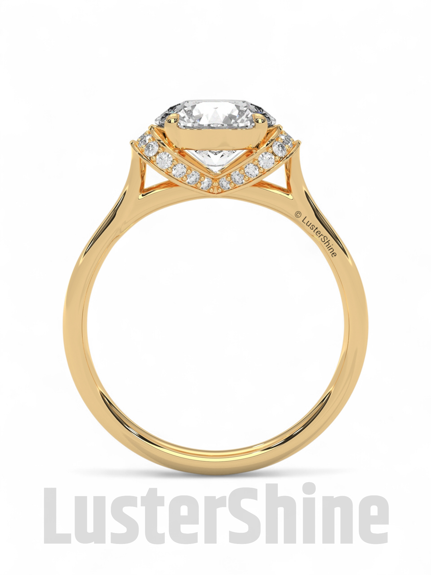 Handcrafted Round Solitaire Ring – Custom Engagement Ring – Timeless Gold Engagement Band – Rose Gold or Platinum Custom Size Ring Gift her