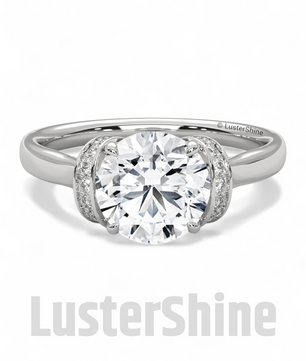 Handcrafted Round Solitaire Ring – Custom Engagement Ring – Timeless Gold Engagement Band – Rose Gold or Platinum Custom Size Ring Gift her