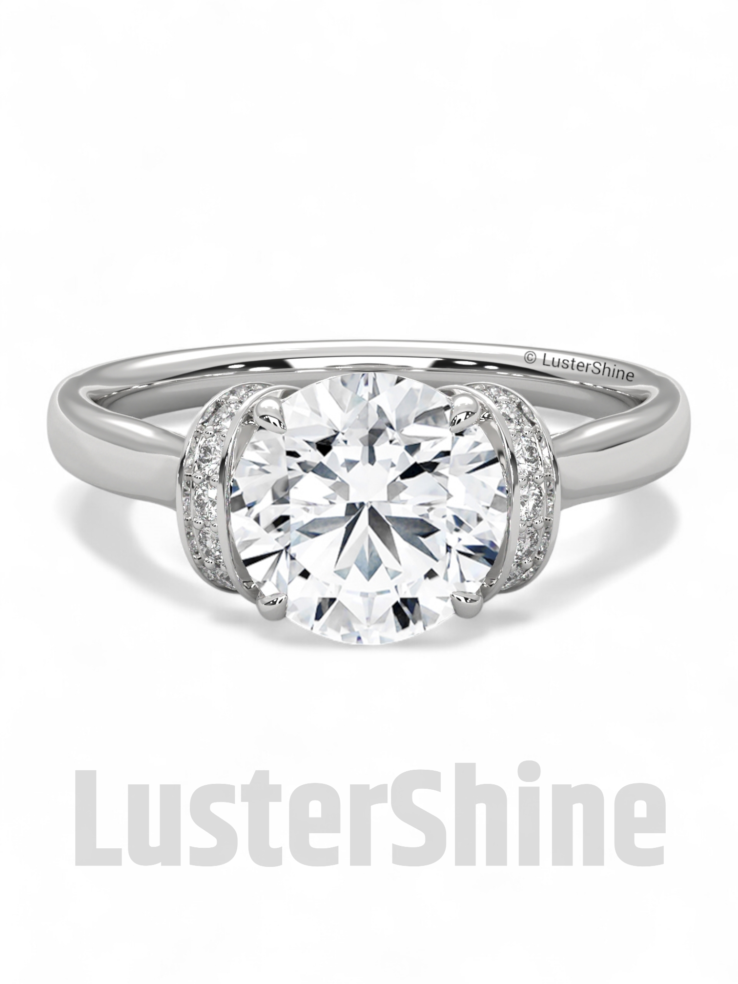 Handcrafted Round Solitaire Ring – Custom Engagement Ring – Timeless Gold Engagement Band – Rose Gold or Platinum Custom Size Ring Gift her