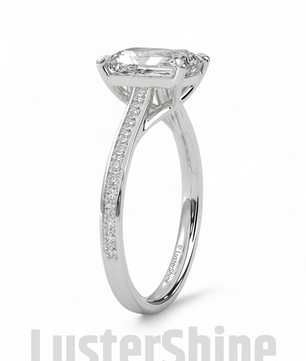 Radiant Cut Moissanite Solitaire Ring – Engagement Ring – Custom Bridal Ring – Timeless Modern Jewelry –  Custom Made Luxury Wedding Ring