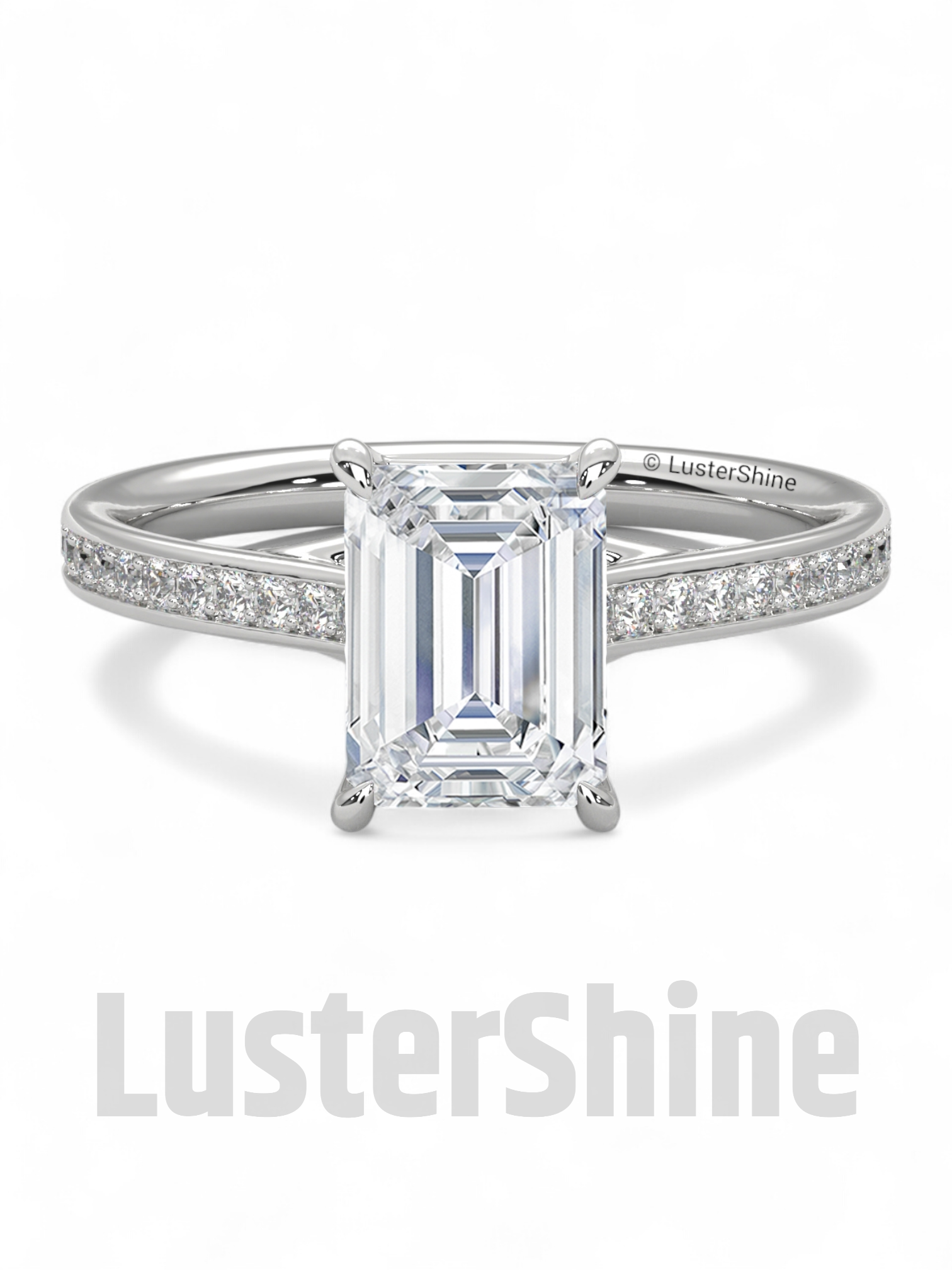Radiant Cut Moissanite Solitaire Ring – Engagement Ring – Custom Bridal Ring – Timeless Modern Jewelry –  Custom Made Luxury Wedding Ring
