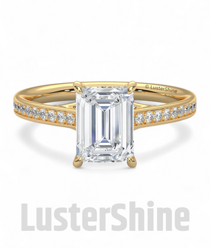 Radiant Cut Moissanite Solitaire Ring – Engagement Ring – Custom Bridal Ring – Timeless Modern Jewelry –  Custom Made Luxury Wedding Ring