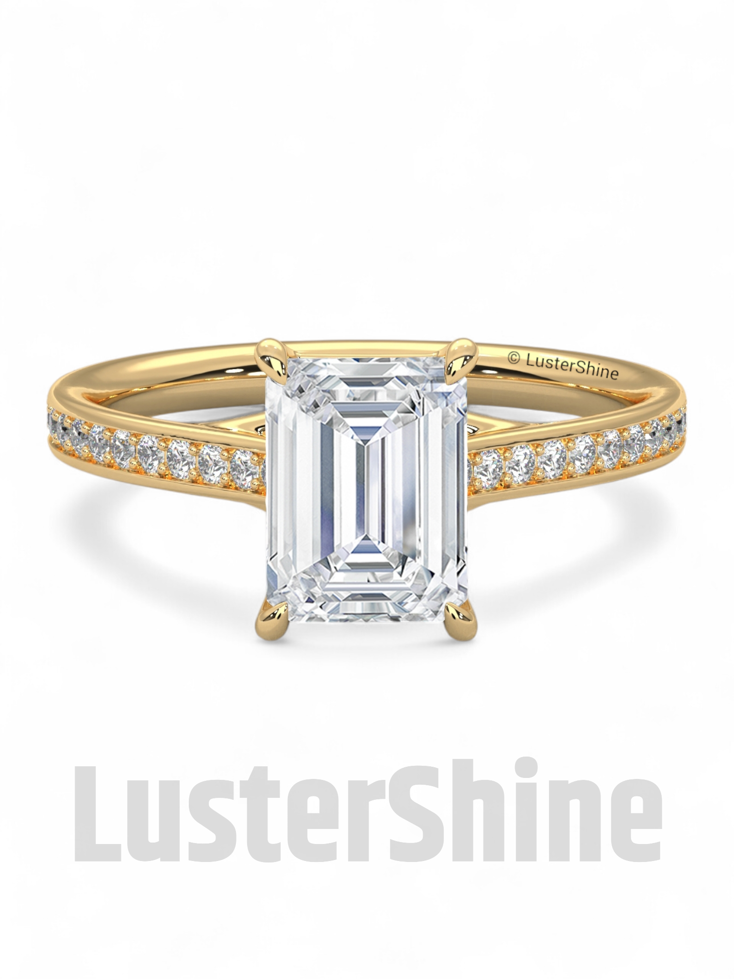 Radiant Cut Moissanite Solitaire Ring – Engagement Ring – Custom Bridal Ring – Timeless Modern Jewelry –  Custom Made Luxury Wedding Ring