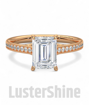 Radiant Cut Moissanite Solitaire Ring – Engagement Ring – Custom Bridal Ring – Timeless Modern Jewelry –  Custom Made Luxury Wedding Ring