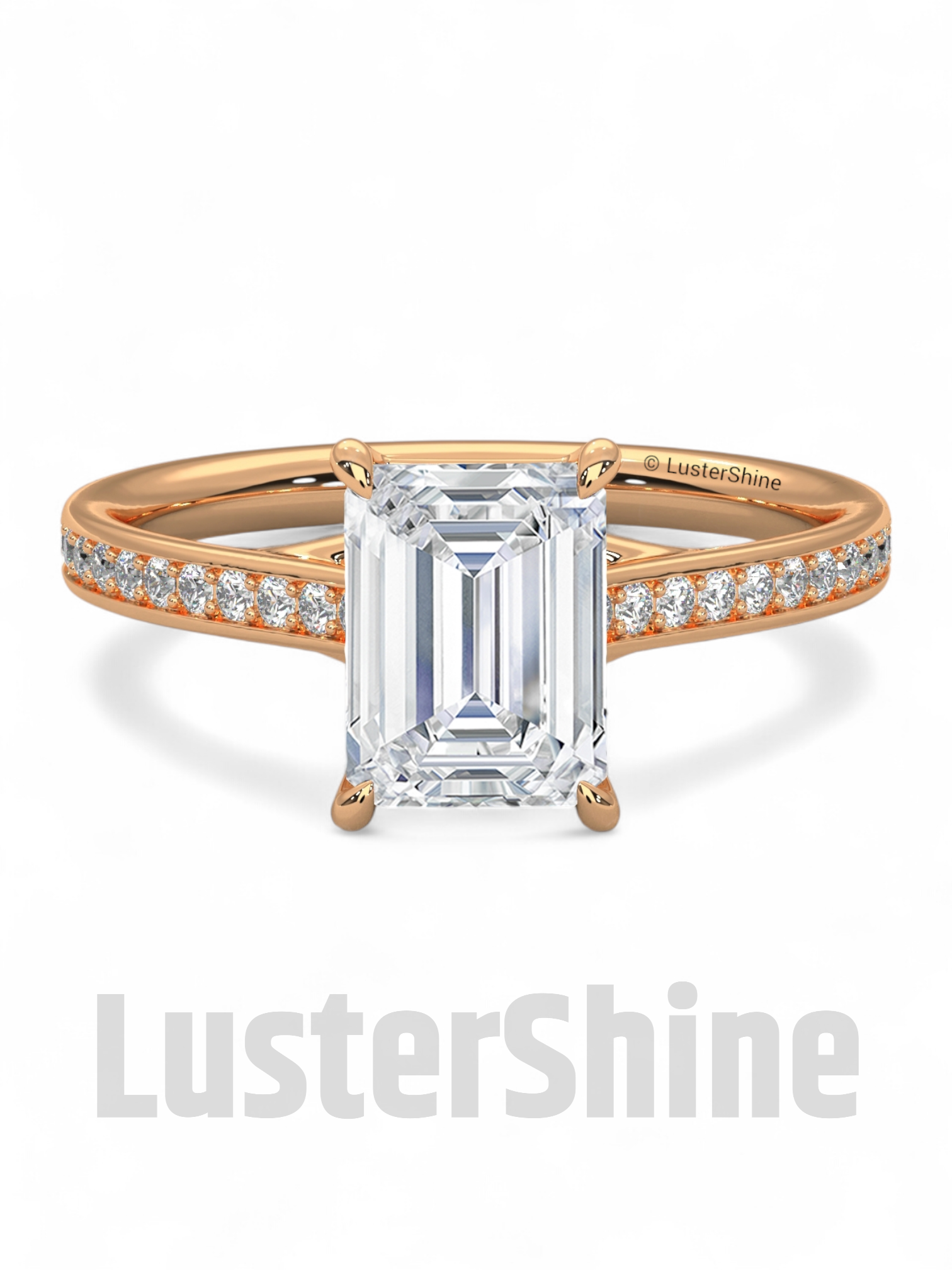 Radiant Cut Moissanite Solitaire Ring – Engagement Ring – Custom Bridal Ring – Timeless Modern Jewelry –  Custom Made Luxury Wedding Ring