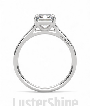 2CT Emerald Cut Solitaire Engagement Ring – Emerald Promise Ring – Modern Jewelry –  2ct Center Stone in Solid Gold Ring – Customizable ring