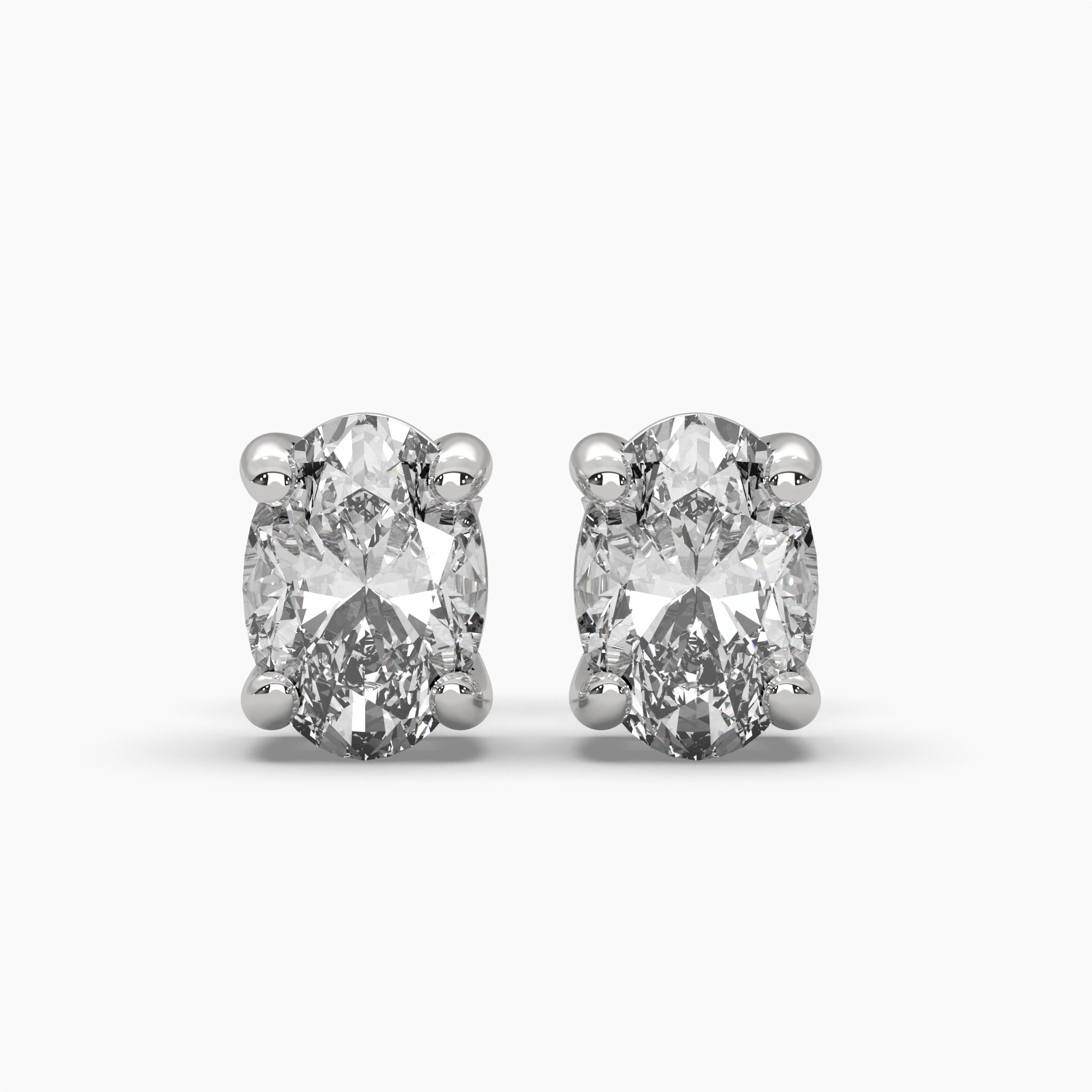 Moissanite 0.50 CT Oval  Diamond Stud Earring