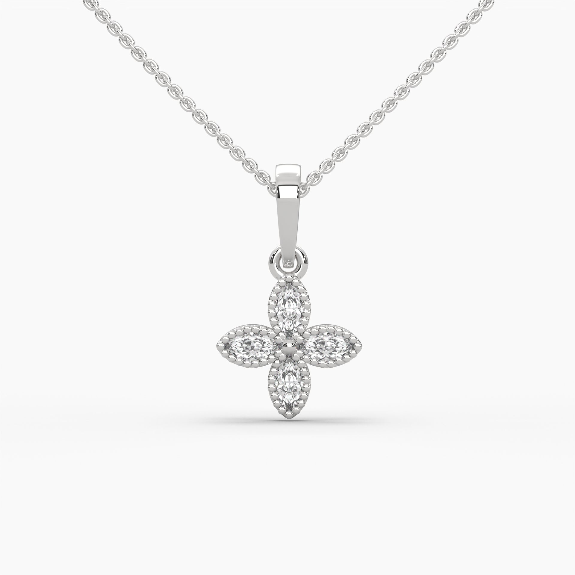 Moissanite 0.45 CT Marquise Diamond Minimalist Pendant