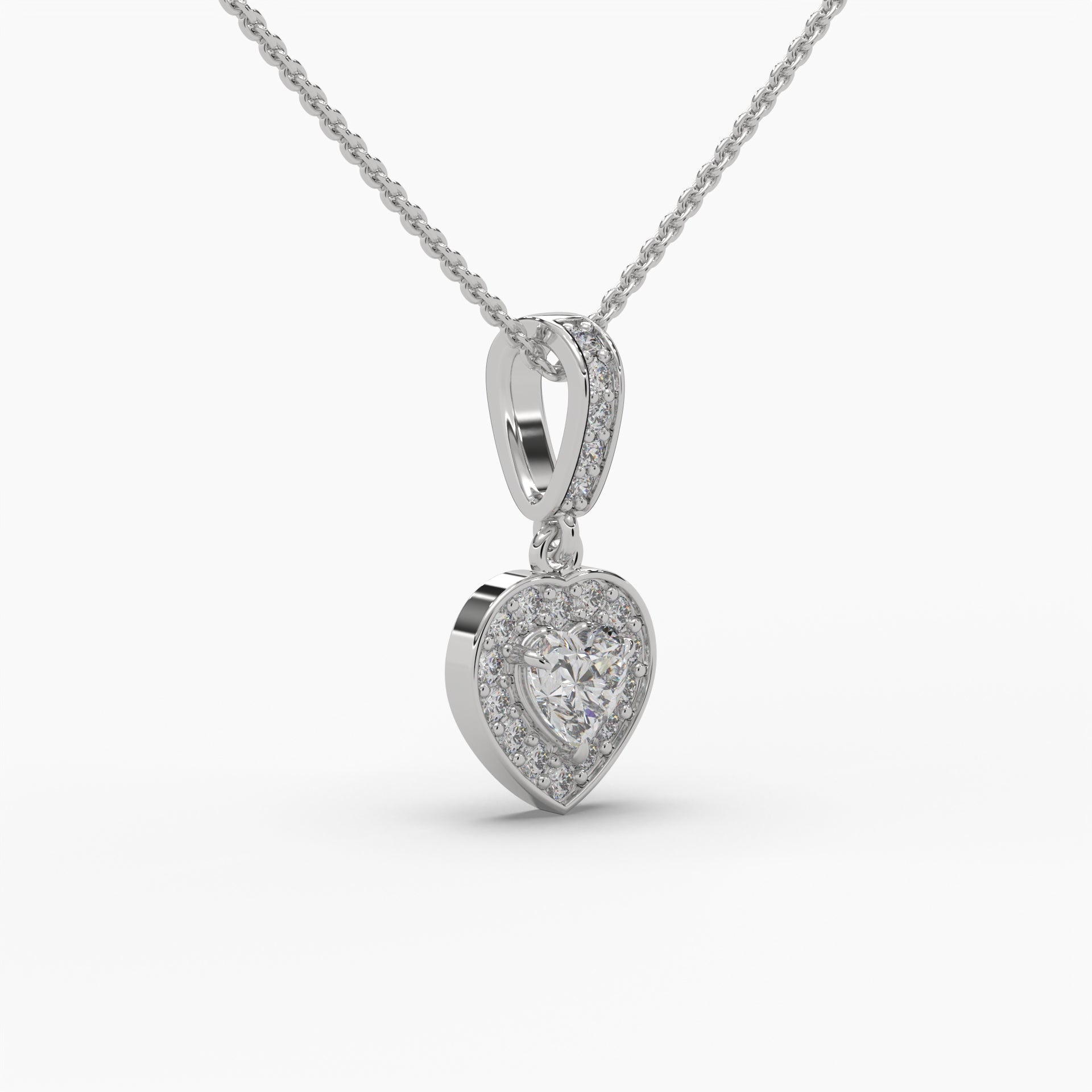 Monissanite 0.50 CT Heart Diamond Necklace