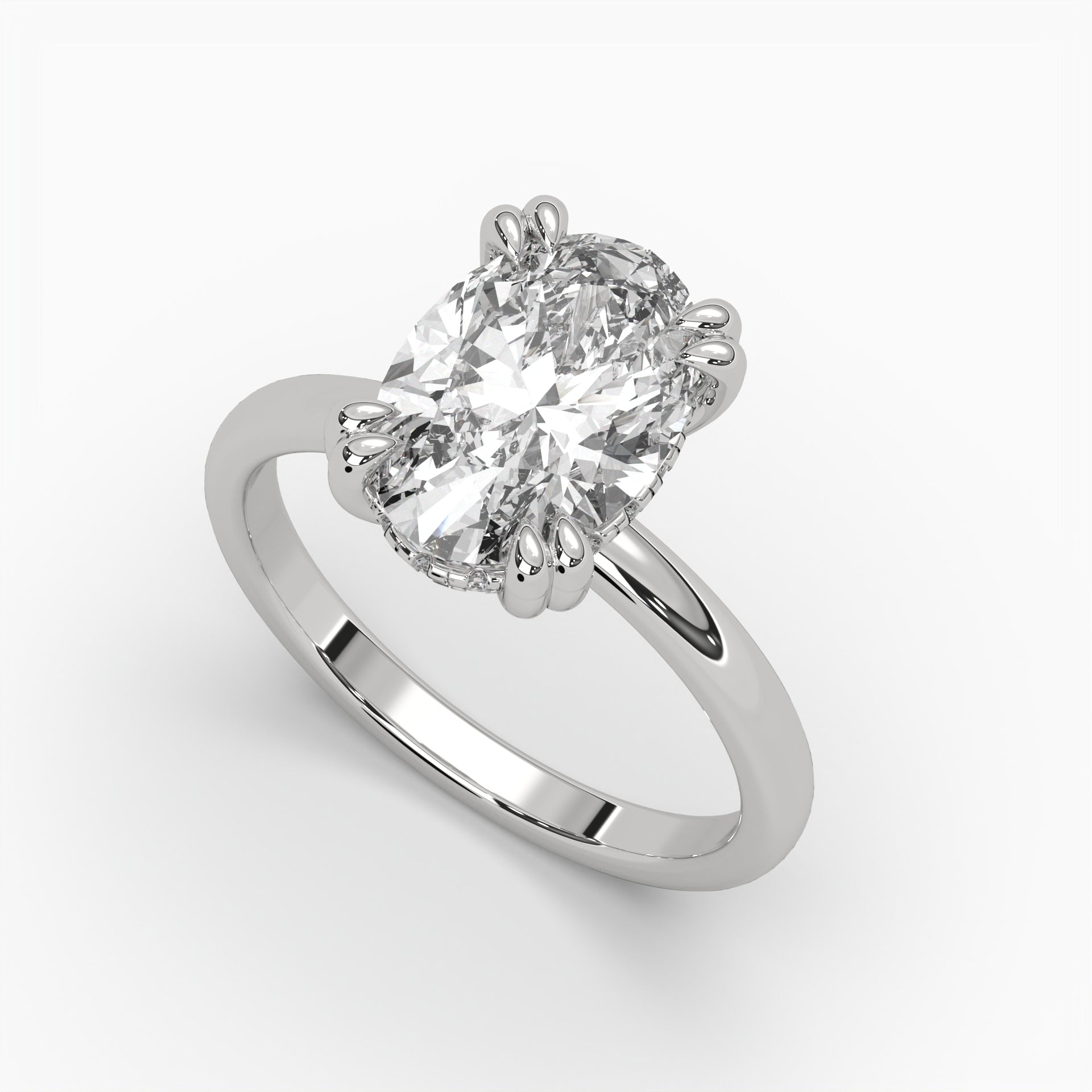 Moissanite 1.80 CT OVAL Diamond Unique Anniversary Ring