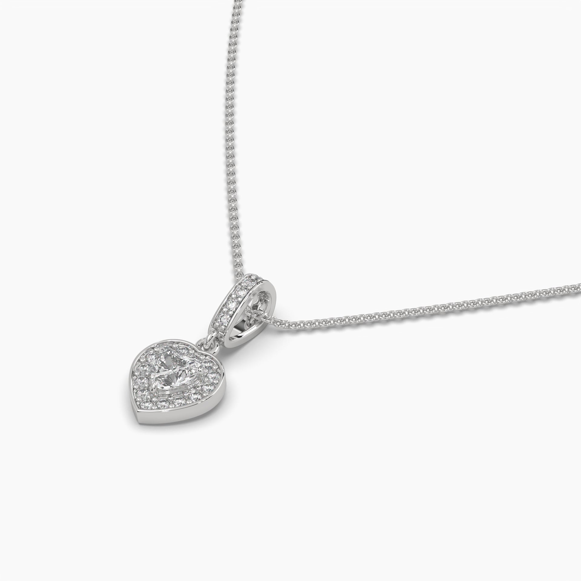 Monissanite 0.50 CT Heart Diamond Necklace