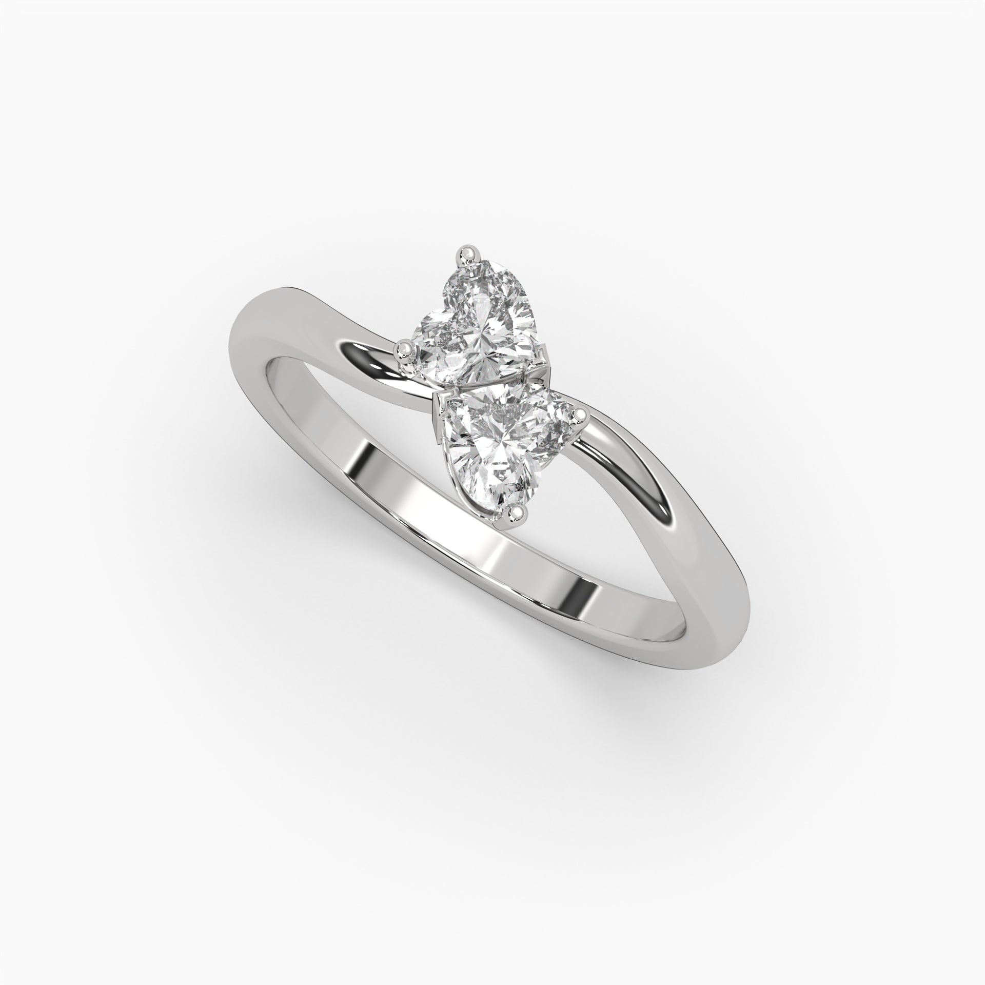 Moissanite 2.5.00 CT Heart Diamond  Engagement Ring