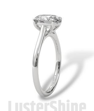 Oval Solitaire Engagement Ring – 9x7mm Oval Diamond – Classic 4 Prong Setting – Yellow Rose White Gold Minimalist Bridal Ring LusterShine